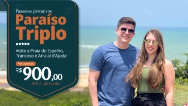 Privativo Paraíso Triplo • 03 passeios em 01 dia